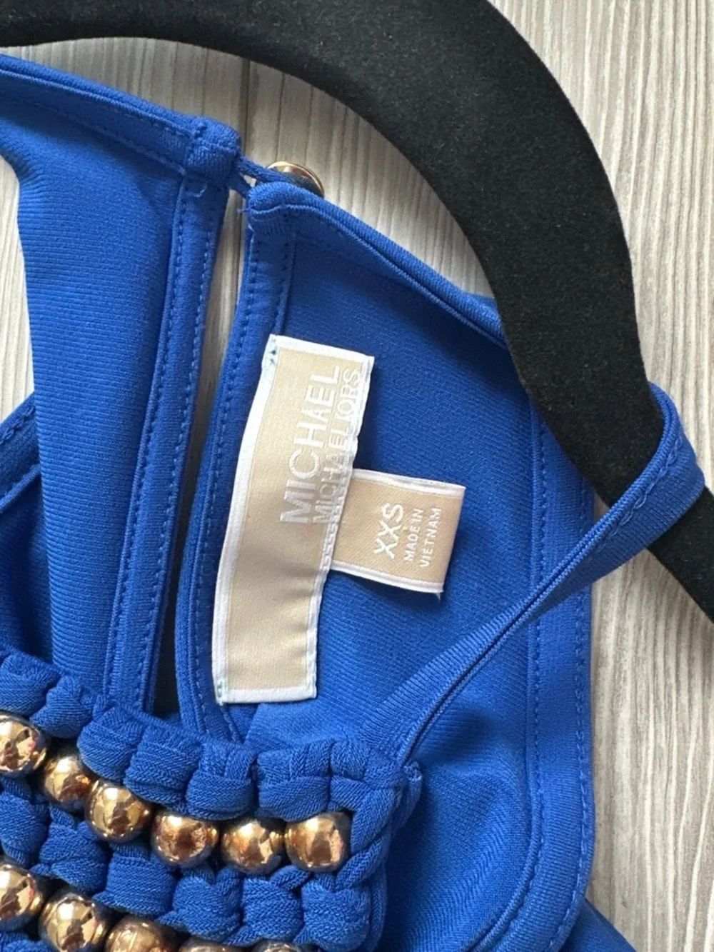 Michael Kors Royal Blue Halter Maxi Dress with Side Slit